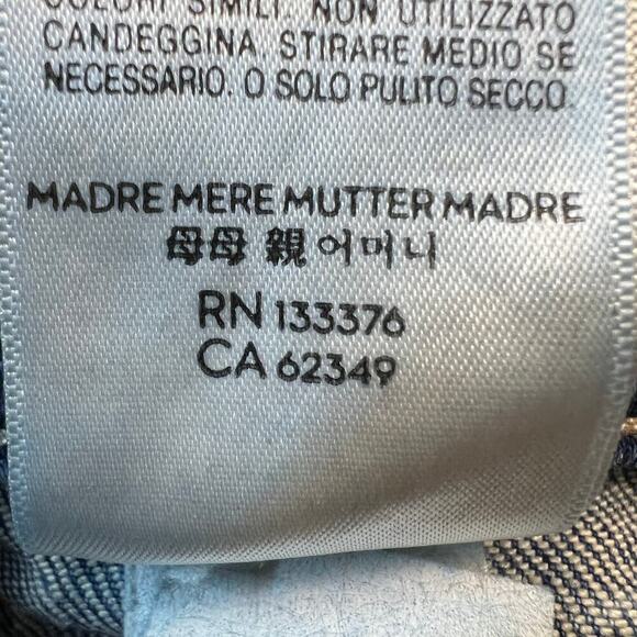 Mother The Patch Pocket Hustler Crop Jean Button Fly Half Raw Hem Size 25 - Picture 13 of 16